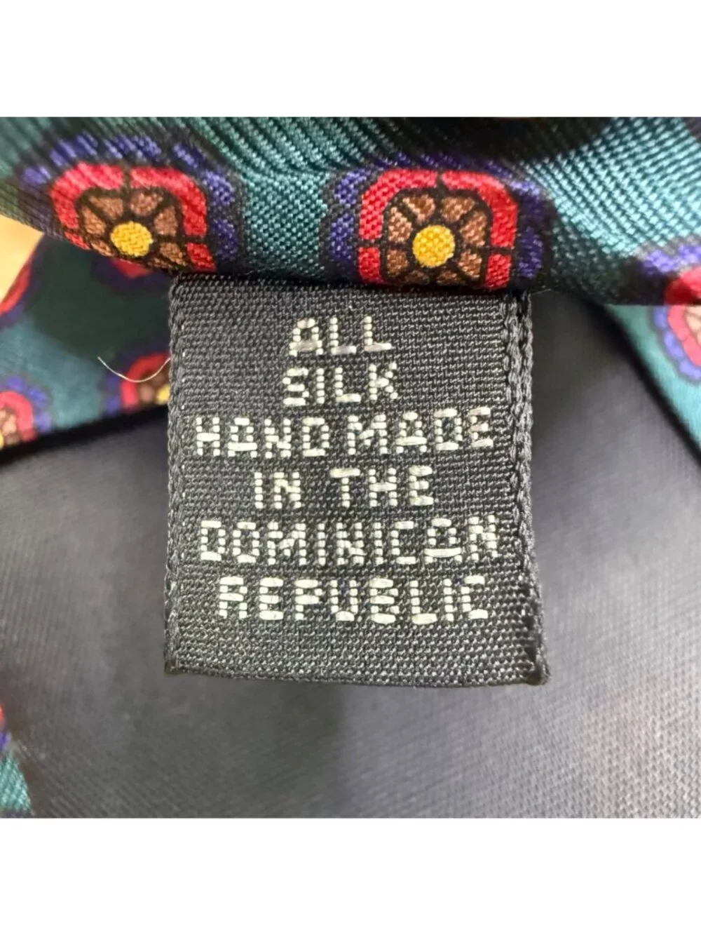Claybrooke Mens Teal Multicolor Silk Patterned Tie